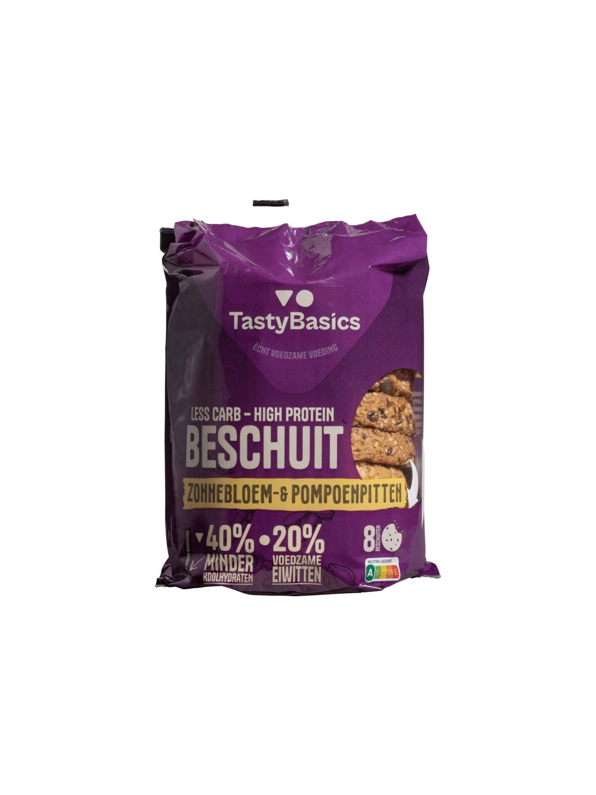 Less carb-high protein beschuit zonnebl/pompoenpit