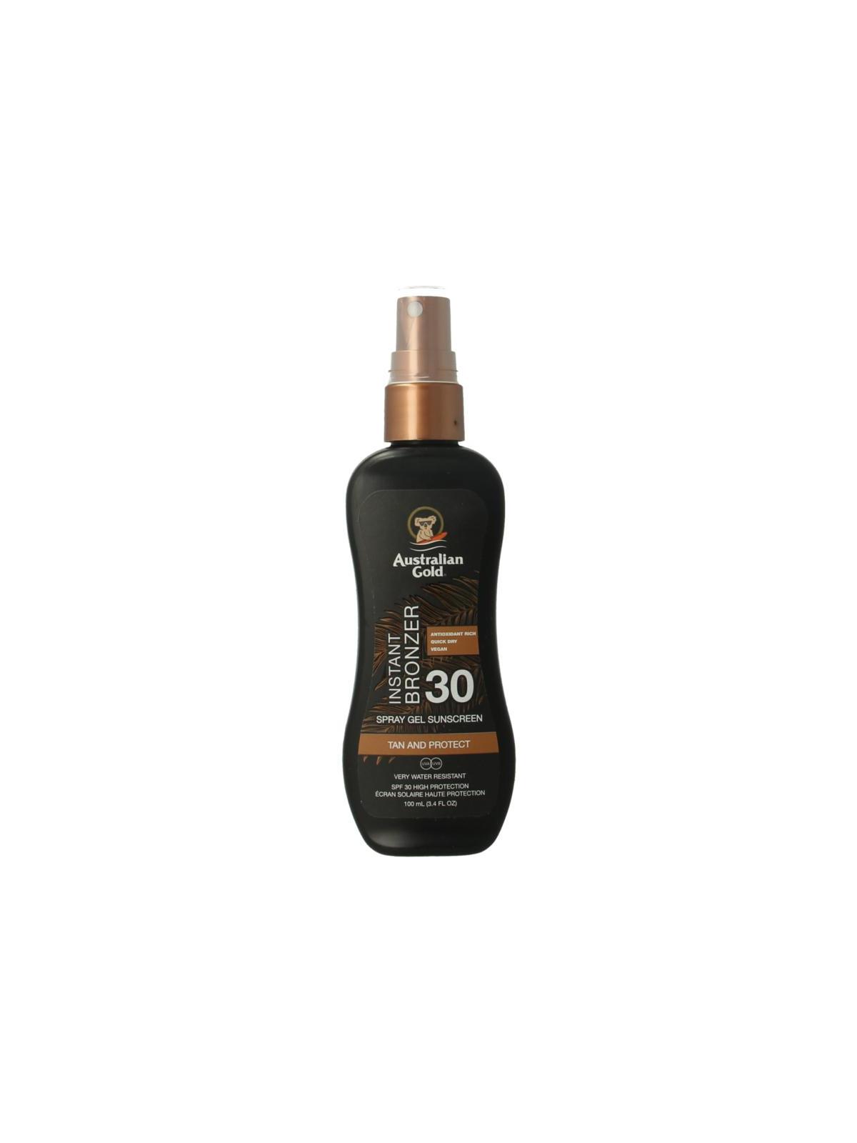 Spray gel met bronzer SPF30