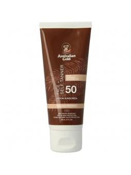 Face met selftanner SPF50