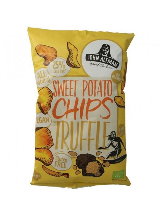 Zoete aardappel chips truffle bio