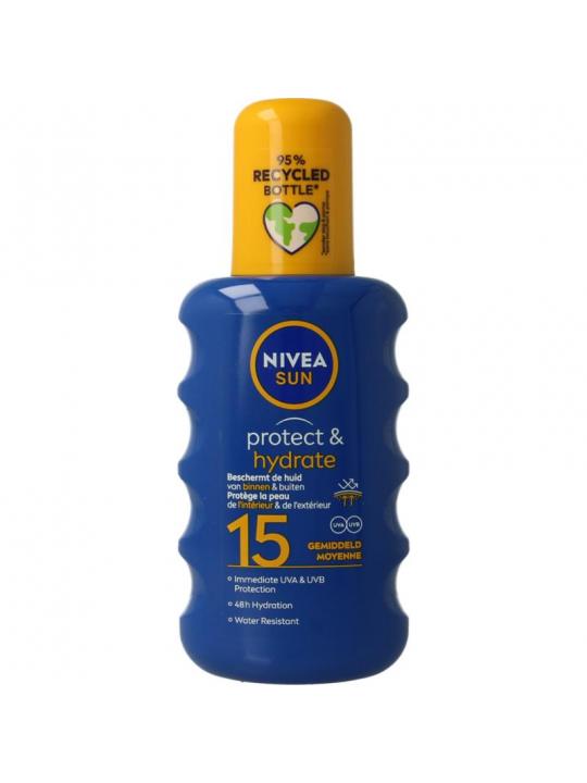 Sun protect & hydrate zonnespray SPF15