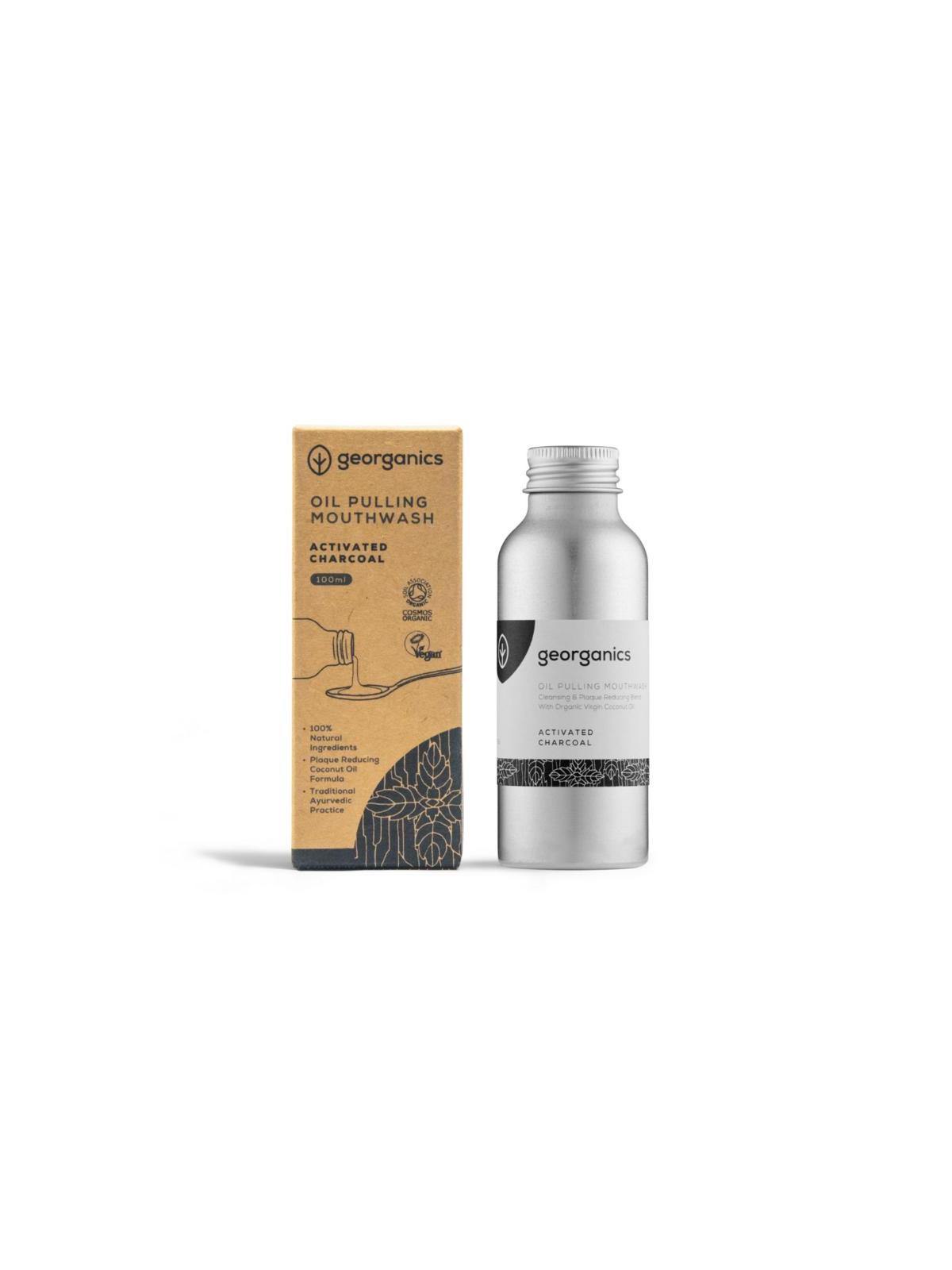 Mouthwater oilpulling activated charcoal