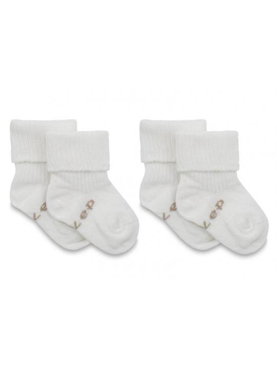 Blijf baby sokjes 0-6 mnd offwhite/wit