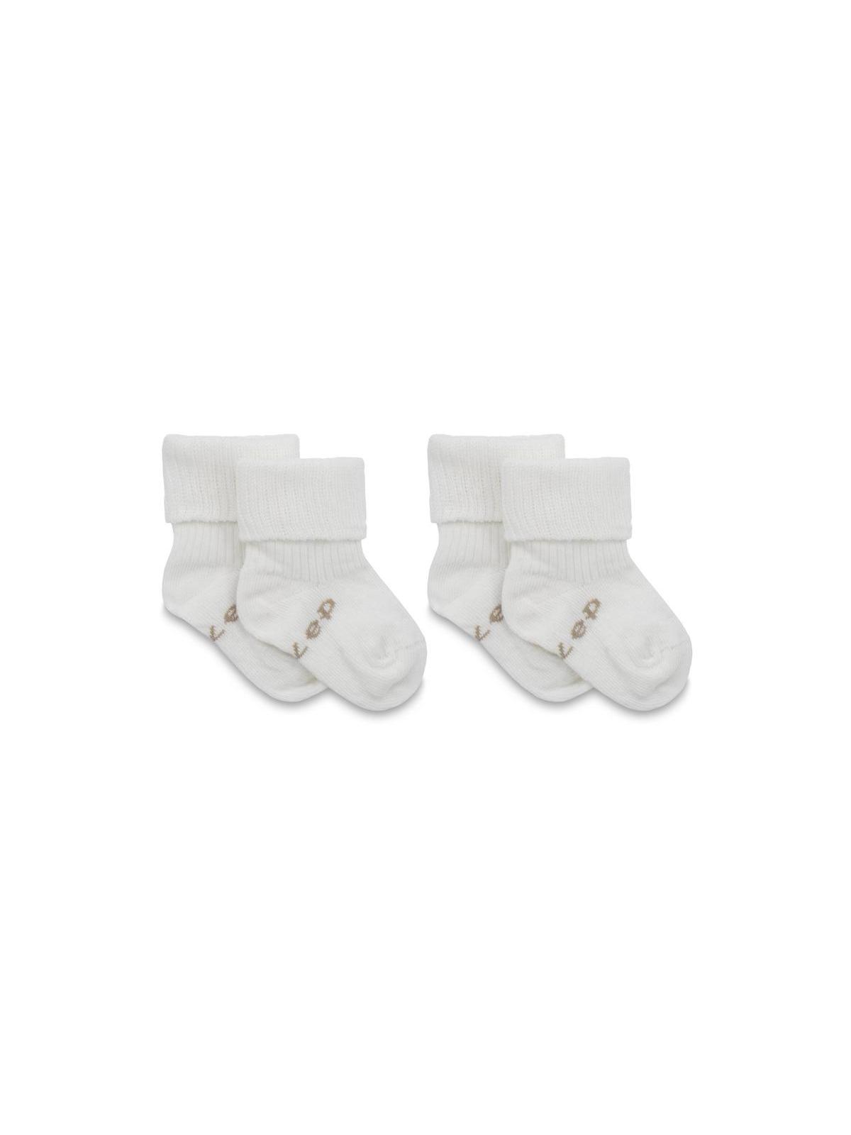 Blijf baby sokjes 0-6 mnd offwhite/wit