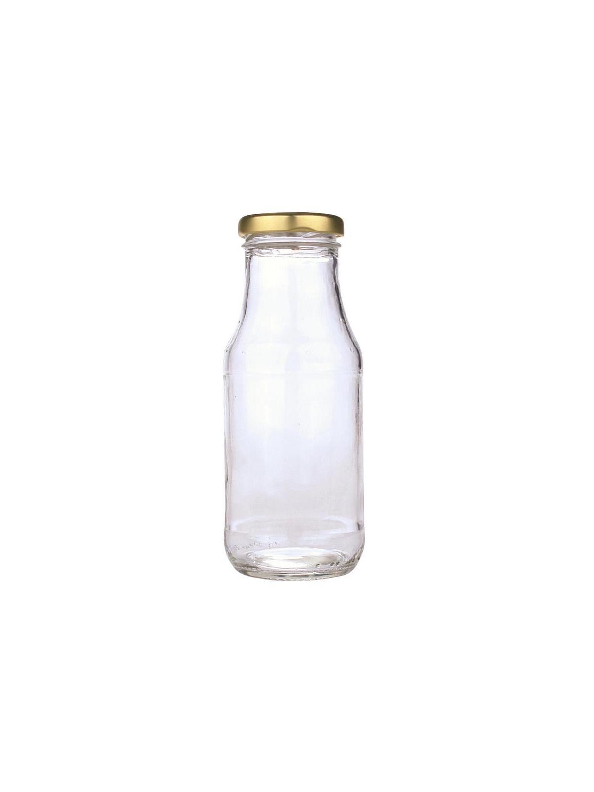 Sapfles glas 250ml met twist off dop goud