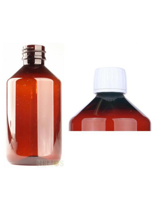 PET medicijnfles 500ml amber incl witte dop