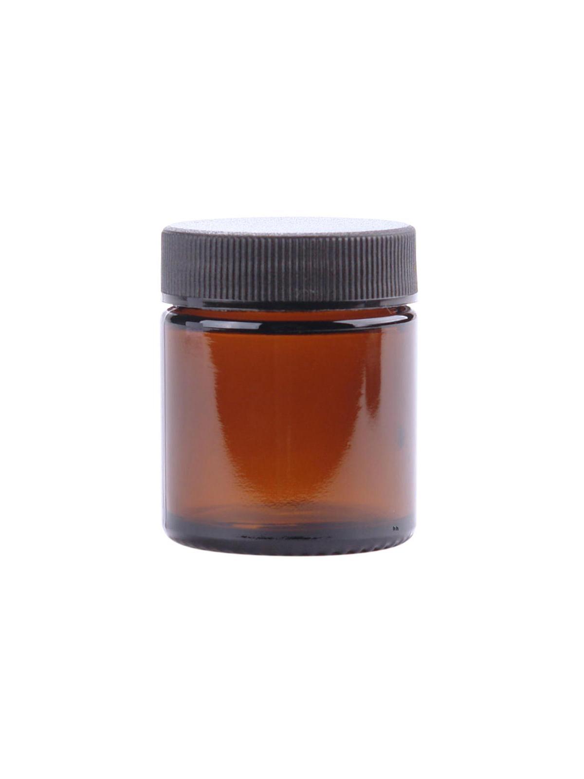 Zalfpot/cremepot incl deksel amber bruin glas 30ml