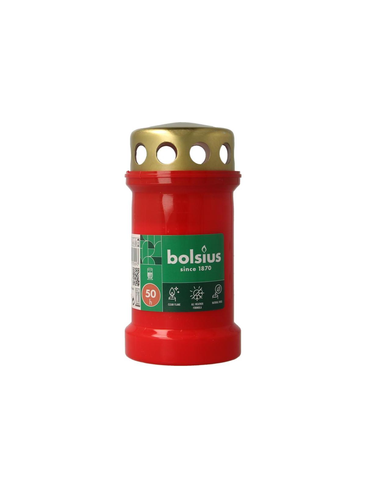 Herdenkingslicht nr3 rood met deksel