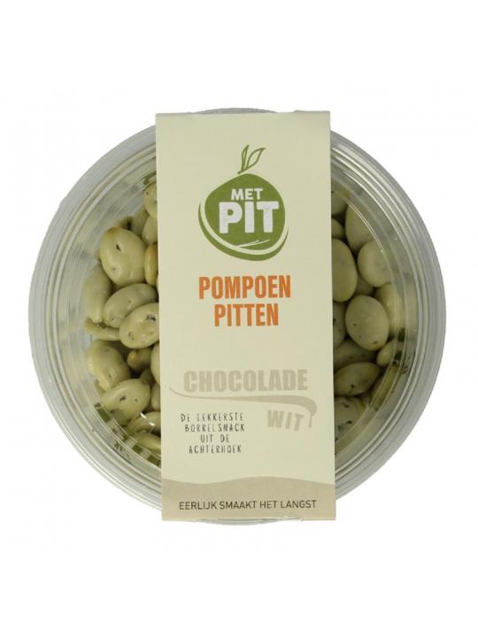 Pompoenpitten witte chocolade