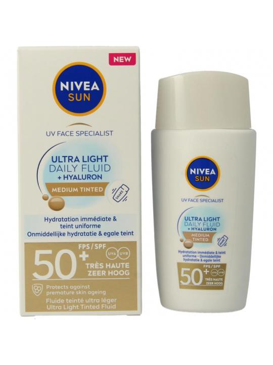 Sun face daily fluid SPF50 tint medium