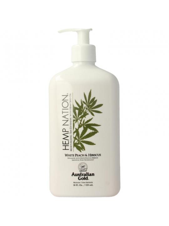 Hemp nation tan extender white peach hibiscus