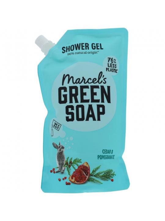 Marcel's Green Soap shower gel cedar & pomegr nav