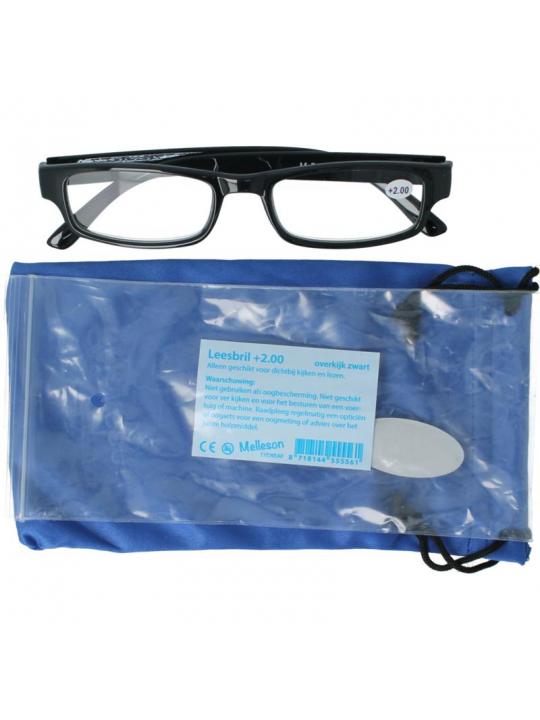 Overkijk leesbril zwart +2.00