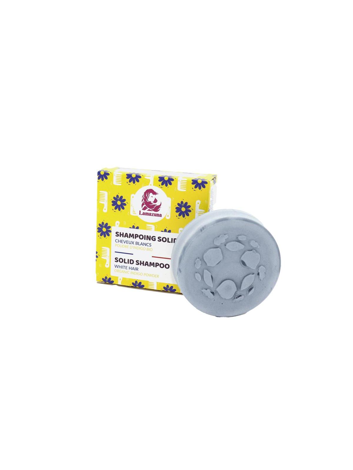 Shampoo bar white hair d'indigo powder