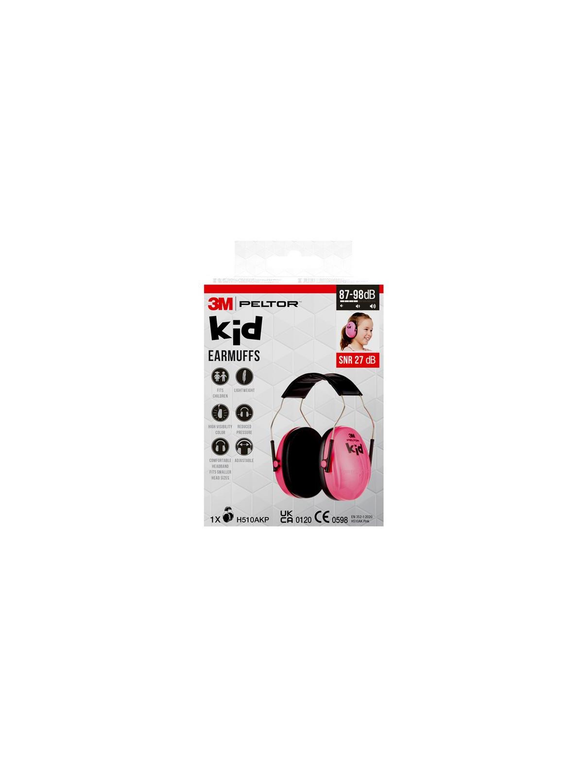 3M gehoorkap v kinderen neon pink