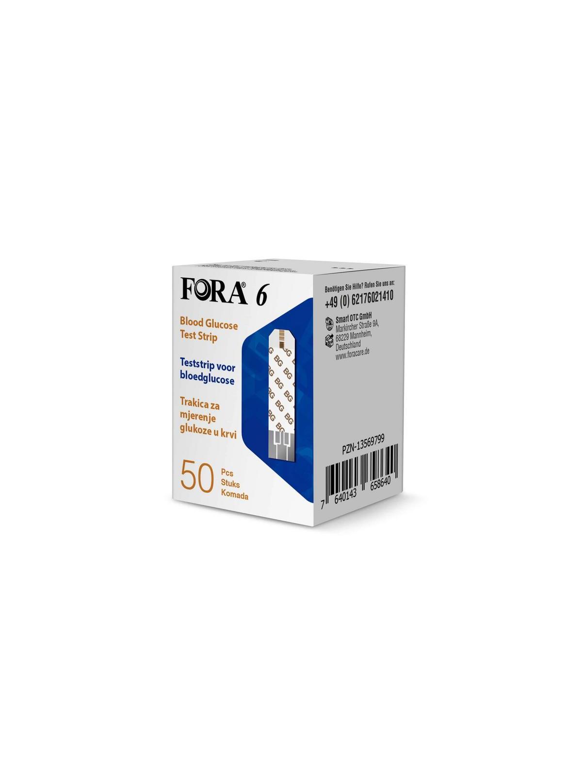 Fora fora 6 glucose strips per 50