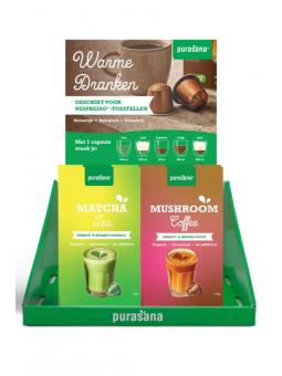 Purasana Display Hot Drinks Nespresso capsules gevuld