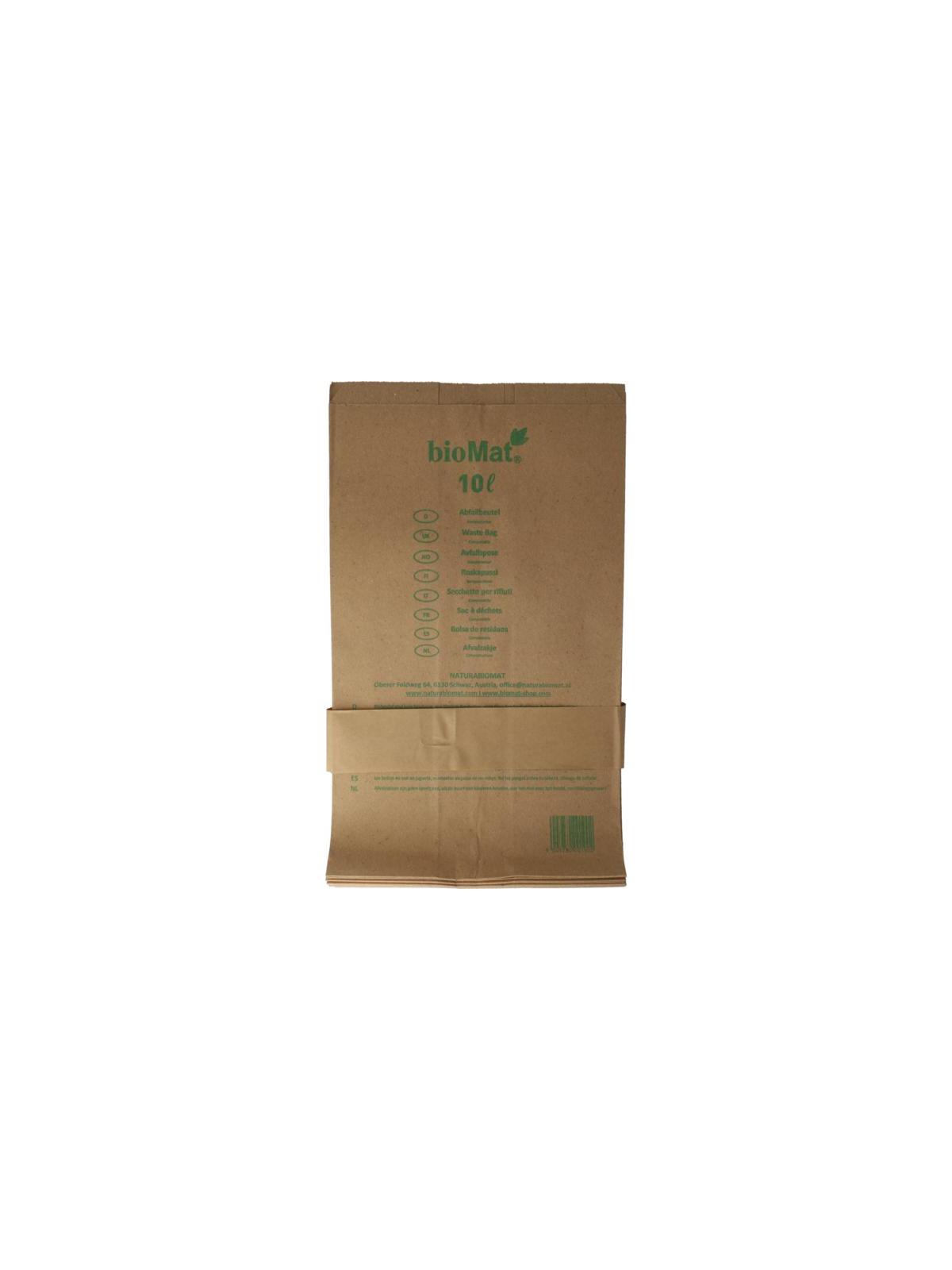 Biomat Wastebag compostable papier 10 liter